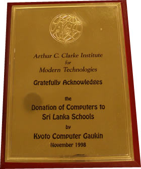Award from the Arthur C. Clarke Institute for Modern Technologies