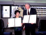 Yasuko Hasegawa and The Provost of RIT, Stanley McKenzie